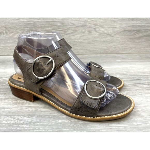 Sofft Nerissa Women's Brown Leather Sandal 8.5 Block Heel Comfort Strap Shoes - Picture 1 of 10
